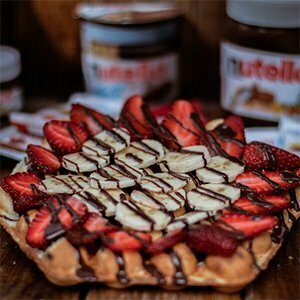 وافل حبابی نوتلا